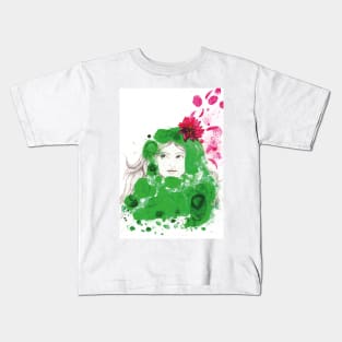 Water Lily MerLady Kids T-Shirt